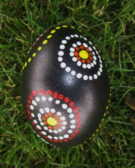 "Aboriginal Emu" - An Emu egg hand painted by Todd Green